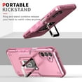 thumbnail image 2 of Feishell for Samsung Galaxy A13 5G Cover with Metal Ring Folding Kickstand,Drop Protection Magnetic Car Mount Shockproof Durable Dual Layer Hybrid Rugged Protective Phone Case,Pink, 2 of 9