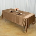 thumbnail image 6 of Balsa Circle 60" x 102" Satin Rectangular Tablecloth Taupe Table Linen, 6 of 8