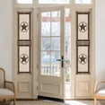 thumbnail image 2 of Country Texas Star Window Privacy Film, Brown Farmhouse Vintage Wooden Static Cling UV Sun Blocking Heat Control Window Tint Day and Night, Non-Adhesive One Way Windows Privacy Cover 17.7''x78.7'', 2 of 7