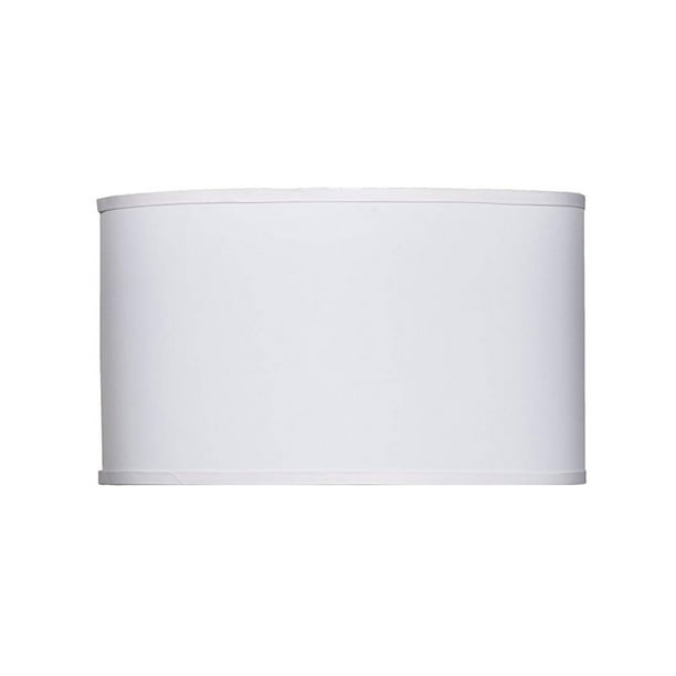9x17x10 White Oval Drum Hardback Lamp Shade