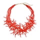 thumbnail image 1 of Collar de cuentas de semillas Chunky 18 pulgadas de largo Boho a moderadas Strand de cúmulo de gargantillas para mujeres Regalo Día de la Madre para Rojo, 1 of 10