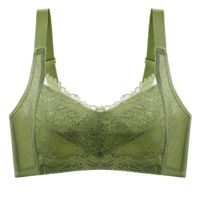 Timegard Plus Size Bras for Women No Underwire Lace Lightweight Full Coverage Comfort Daily Bralette