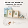thumbnail image 5 of Acrylic Floating Shelves Display Shelves for Kids Room - 15 Clear Wall Mounted Hanging Storage for Toys Books and Vinyl Records for Bedroom 4-Pack, 5 of 7