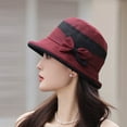 thumbnail image 4 of HJYCHN Elegant Women's Wide Brim Sun Hat for Wedding Tea Party Summer Outdoor Occasions Red M, 4 of 4
