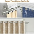 thumbnail image 6 of 1 Inch Double Curtain Rod 36 to 72 Inches (3-6 Feet), Antique Silver Heavy Duty Curtain Rods for Windows, Telescoping Double Drapery Rods with End Caps, 6 of 13