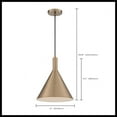 thumbnail image 3 of 60/7118-Nuvo Lighting-Lightcap-1 Light Large Pendant in Mid-Century Modern Style-12 Inches Wide by 14.5 Inches High-Burnished Brass Finish, 3 of 8