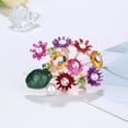 thumbnail image 4 of Grofry Women Flower Vase Rhinestone Inlaid Brooch Pin Corsage Lapel Jewelry, 4 of 8