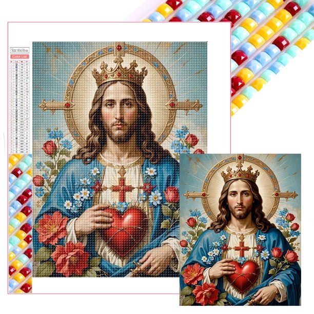 5D DIY Taladro Cuadrado Jesús Kit Del Arte 45x55cm