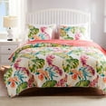 thumbnail image 1 of Greenland Home Tropics Juego de edredón de algodón de 3 piezas King/Cal King Coral, 1 of 5