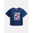 thumbnail image 2 of Wonder Nation Girls Graphic Tee with Shorts and Pants Pajama Set, 3 Piece, Sizes 4-18, 2 of 4