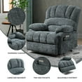 thumbnail image 5 of Kadyn Reclining Chair with 8-Point Vibration Massage and Lumbar Heating, 23" Adjustable Recliner Seat with Chenille Fabric for Living Room, Gray, 5 of 7