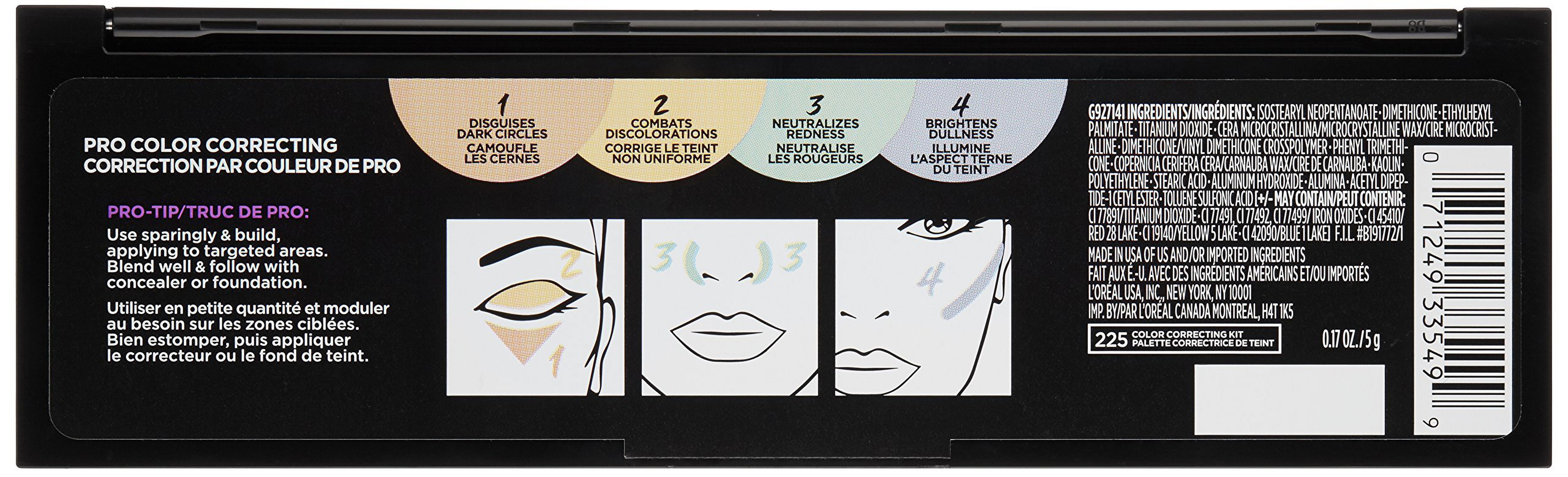 L'Oreal Paris Infallible Total Cover Palette correctice de teint, 1 un
