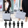 thumbnail image 3 of Funda para portátil y tableta de 11, 12, 13, 15 y 15,6 pulgadas, impermeable, color liso, gris claro, 3 of 7