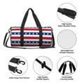 thumbnail image 6 of KLL American Patriotic Stars And Stripes Duffle Bag For Men Women Sport Gym Fitness Tote Travel Training Workout Basketball Football Weekender, 6 of 8