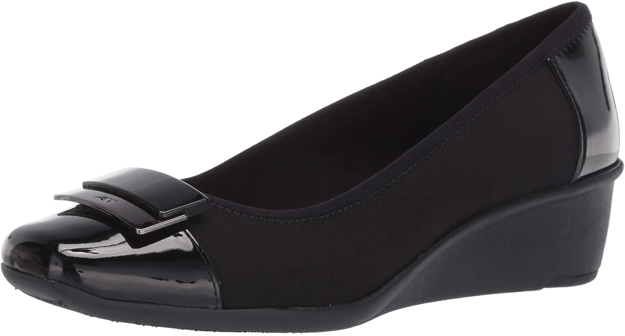 Anne Klein Waverly Black Fabric Wedge Pump | Walmart Canada