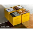 thumbnail image 2 of Sorbus Foldable Storage Cubes - 6 Pack, 11" Fabric Baskets for Closet and Pantry Organization (Dark Yellow), 2 of 6
