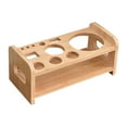 thumbnail image 3 of Soporte para herramientas de coctelería, soporte para coctelera, soporte de mesa de madera duradero para principiantes, soporte de exhibición práctico Soledad Estante de madera, 3 of 10
