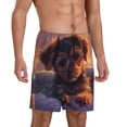 thumbnail image 2 of Fotbe Puppy Lying On A Cloud Pantalones Cortos de Pijama para Hombre, Ropa de Dormir, Pantalones de Pijama Cortos para Hombre-X-Large, 2 of 6