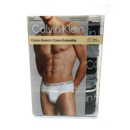 

Calvin Klein Men s NP2420O021 Cotton Stretch 3-pack Hip Brief Size L