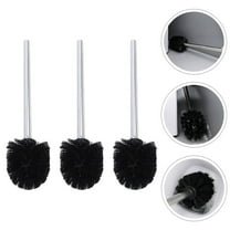 CTIRCHIU Set of 3 Black Toilet Brush Replacement for Home Cleaning with and Practical Design