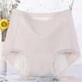 thumbnail image 2 of Xihbxyly Womens Period Underwear Menstrual Panties Womens Leak Proof Mid Waist Cotton Postpartum Ladies Panties Briefs Girls Large Solid Color Leak Proof Menstrual Underwear, 2 of 7