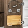 thumbnail image 7 of No-Drill Pot Lid Holder, Adhesive Wall Mount Kitchen Organizer for Cabinet Door, Space Saving Cookware Storage Rack with Strong Glue, 7 of 7
