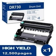 DR730 DR 730 Drum Unit Yields up to 12,500 Pages Replacement for Brother DR 730 DR730 DR-730 Drum Unit for HL-L2395DW  MFC-L2710DW Printer 1 Pack