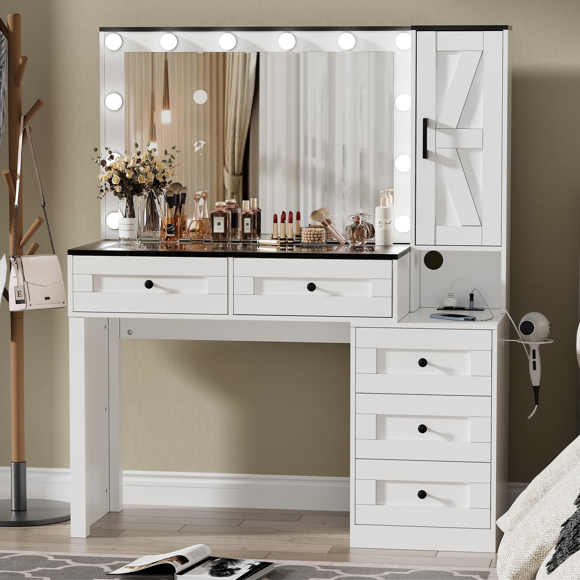Makeup sale vanity farmhouse