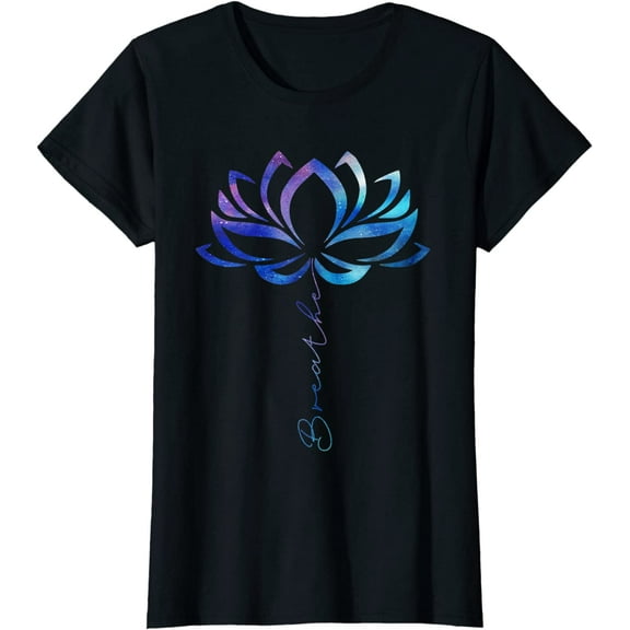 Lotus Flower Yoga Shirt Breathe Meditation Gift Peace Love T-shirt for Women