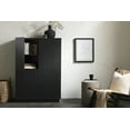 thumbnail image 3 of South Shore Liora 4-Door Bookcase with Shelves, in Black Oak, 3 of 14