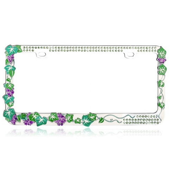 Valor LPF2MC018GRN Classy Grape Vine With Dazzling Green Crystals Metal Frame