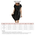 thumbnail image 4 of Vestido de manga corta, moda informal, lavable a máquina, agradable a la piel, transpirable, vestido de mujer para verano, 4 of 4