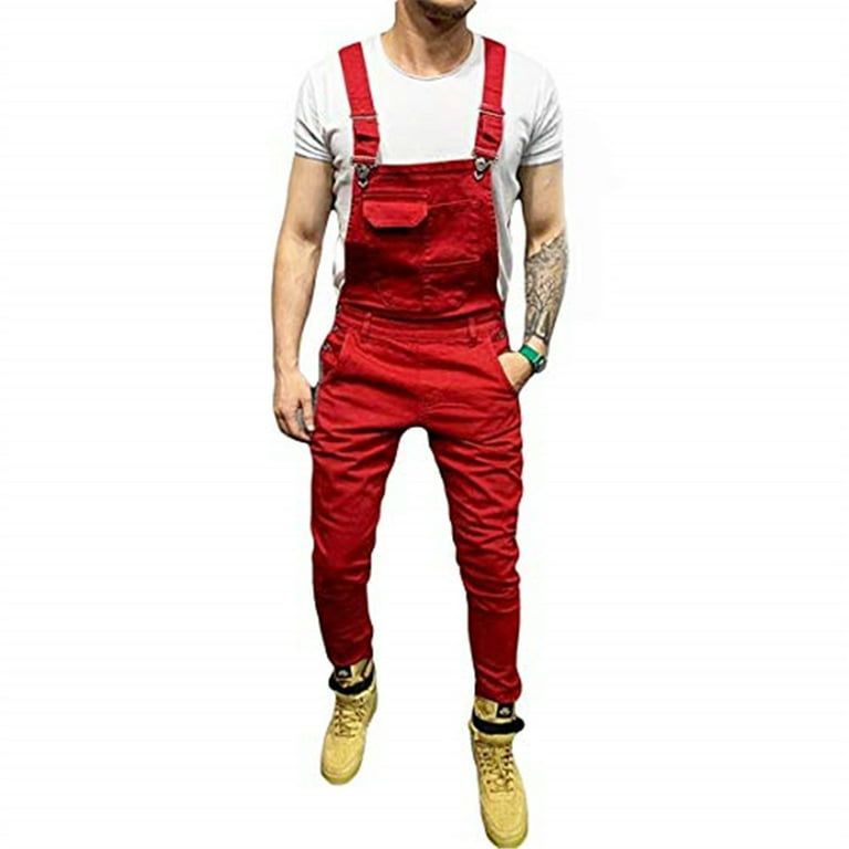 Skinny fit hotsell overalls mens