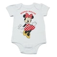 thumbnail image 3 of Disney Clothes Baby Girls 3-Pack Bodysuits – Minnie Mouse Short Sleeve Outfit Set (Black/White/Red) – 0/3M, 3 of 5