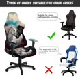 thumbnail image 6 of HUIACONG Cool Horse Gaming Chair Cover with Armrest Covers Stretchy Desk Chairs Covers Slipcover Protectors Washable Gaming Chair Covers Set for Home, Shop, Office, 6 of 8