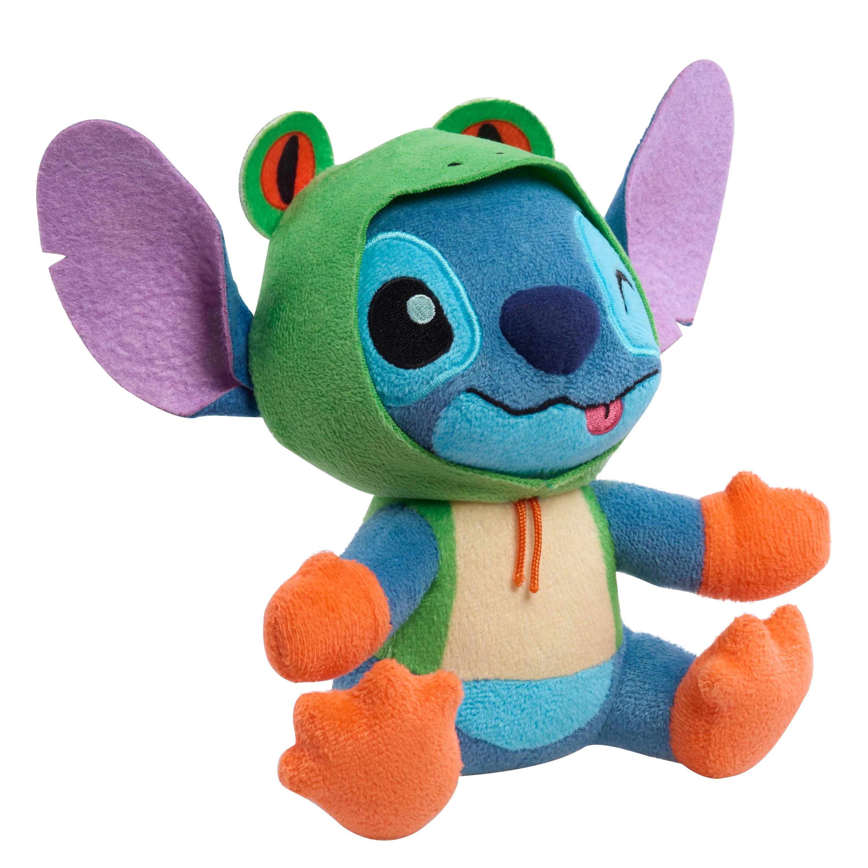 Disney Stitch Goes Wild Small Plush - Stitch Frog, Cute & Fluffy, For Kids, Fans & Collectors