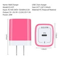 thumbnail image 3 of USB C Block Charger,ABCPOW 2PACK/20W PD Type C Chargers for Wall Charger Block Fast Charging Charger Plug Power Adapter USB C Brick Cube,Rose, 3 of 5