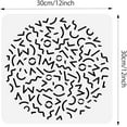 thumbnail image 2 of Fuzzball Drawing Painting Stencils Round Lines Reusable Stencils Template for Painting on Scrapbook Album Wood Floor Wall and Tile 12x12 inch, 2 of 8