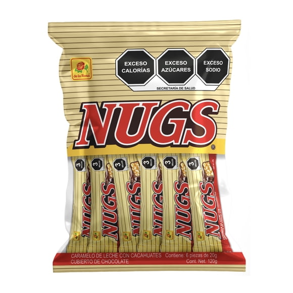 Caramelo de leche De la Rosa Nugs Original con cacahuate 127 g 