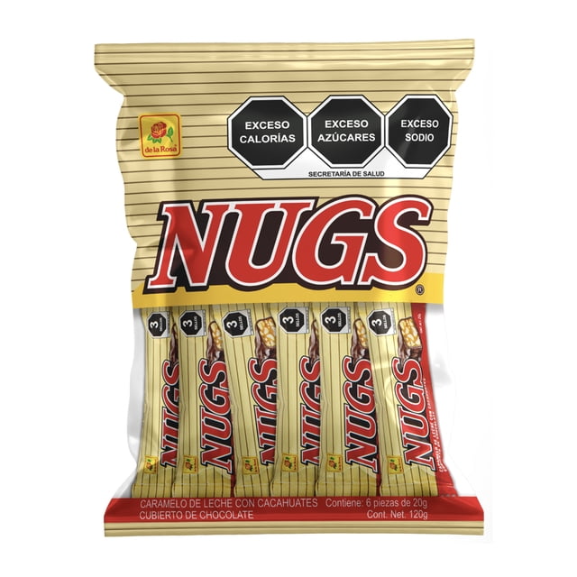 Caramelo de leche De la Rosa Nugs Original con cacahuate 127 g 