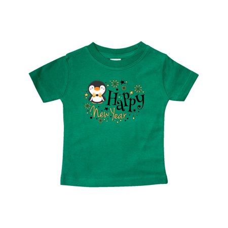 

Inktastic Happy New Year with Cute Penguin Gift Baby Boy or Baby Girl T-Shirt