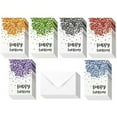 thumbnail image 5 of Birthday Greeting Cards - 4 x 6-Inch, 48-Pack, Multicolor Confetti Design - Blank Inside with Envelopes for Party & Business, 5 of 9