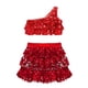 thumbnail image 4 of Conjunto de dos piezas de falda y top informal de verano para niña, de poliéster, con colores sólidos, 4 of 5