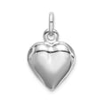 thumbnail image 1 of 925 Sterling Silver Heart Necklace Charm Pendant Love Puffed, 1 of 6