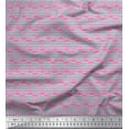thumbnail image 1 of Soimoi Velvet Fabric Stripe & Flamingo Bird Fabric Prints by Yard 58 Inch Wide, 1 of 1