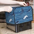 thumbnail image 7 of Haiem Sharks on White Blue Striped Print Toaster Covers 2 Slice Wide Slot,Bread Dust Cover & Fingerprint Protection,Bread Machine Cover,Appliance Covers, 7 of 7