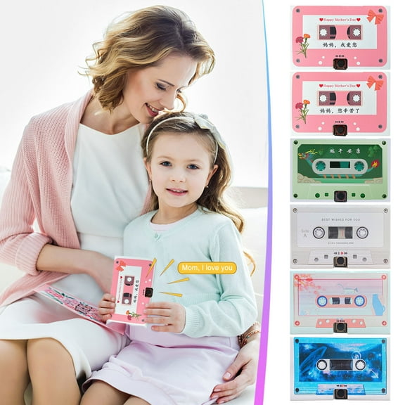 Valentines Classroom Gifts Birthday Recording Greeting Card Qixi Valentine's Day Tape Voice Speech Gift Card Anniversary card for Him or Her