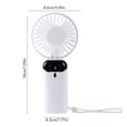thumbnail image 3 of Yhmxh Portable Handheld Fan, High Speed USB Rechargeable Cooling Mini Fan, Adjustable 90° Foldable Head Fan with Digital Display, Portable Personal Fan for Makeup, Office, Travel, Gifts for Women, 3 of 6