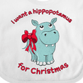 thumbnail image 4 of Inktastic I Want a Hippopotamus for Christmas Boys or Girls Baby Bib, 4 of 4