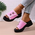 thumbnail image 5 of Wowcloth Women's Platform Slide Sandals – Comfortable One-Strap Wedge Heel with Lightweight Design for Casual Spring Summer Wear, 5 of 6